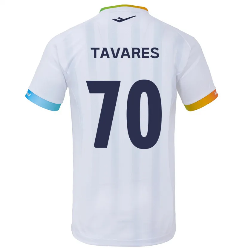 Danxen Dětské Ronaldo Tavares #70 Bílá Modrá Daleko Hráčské Dresy 2024/25 Dres