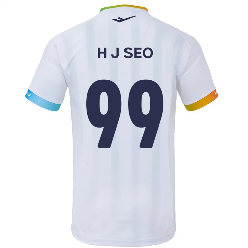 Danxen Dětské Ju-Hwan Seo #99 Bílá Modrá Daleko Hráčské Dresy 2024/25 Dres