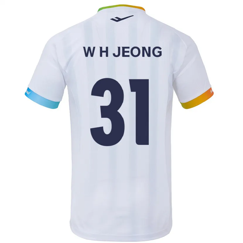 Danxen Dětské Hyun-Woong Jeong #31 Bílá Modrá Daleko Hráčské Dresy 2024/25 Dres