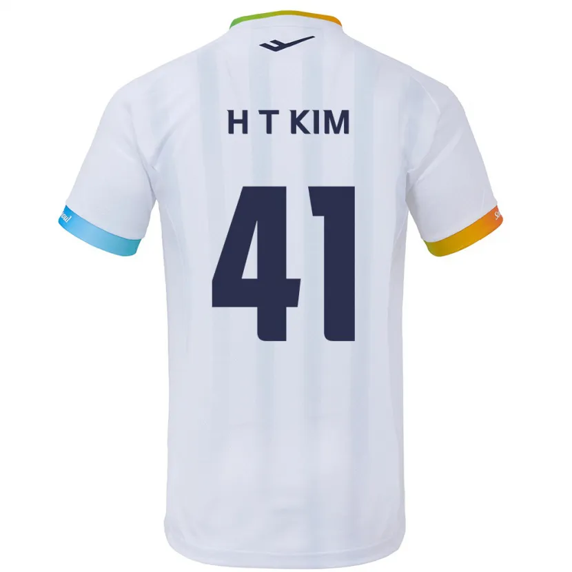 Danxen Dětské Tae-Ho Kim #41 Bílá Modrá Daleko Hráčské Dresy 2024/25 Dres