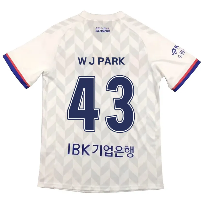 Danxen Dětské Jin-Woo Park #43 Bílá Modrá Daleko Hráčské Dresy 2024/25 Dres