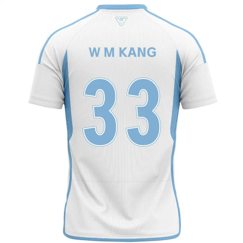 Danxen Dětské Min-Woo Kang #33 Bílá Modrá Daleko Hráčské Dresy 2024/25 Dres