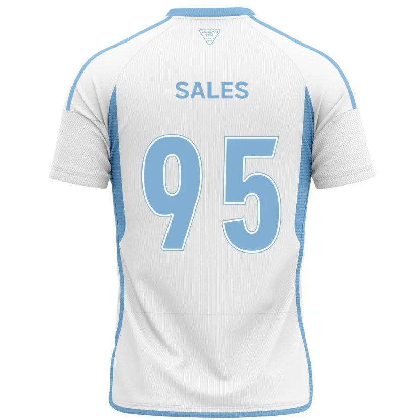 Danxen Dětské Matheus Sales #95 Bílá Modrá Daleko Hráčské Dresy 2024/25 Dres