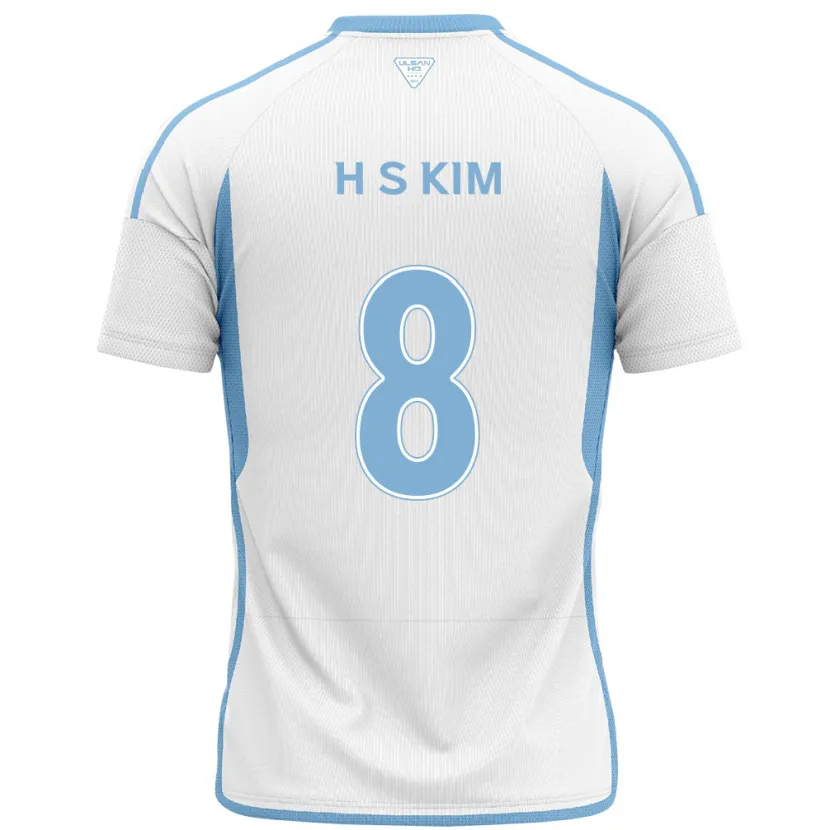 Danxen Dětské Seung-Hyun Kim #8 Bílá Modrá Daleko Hráčské Dresy 2024/25 Dres