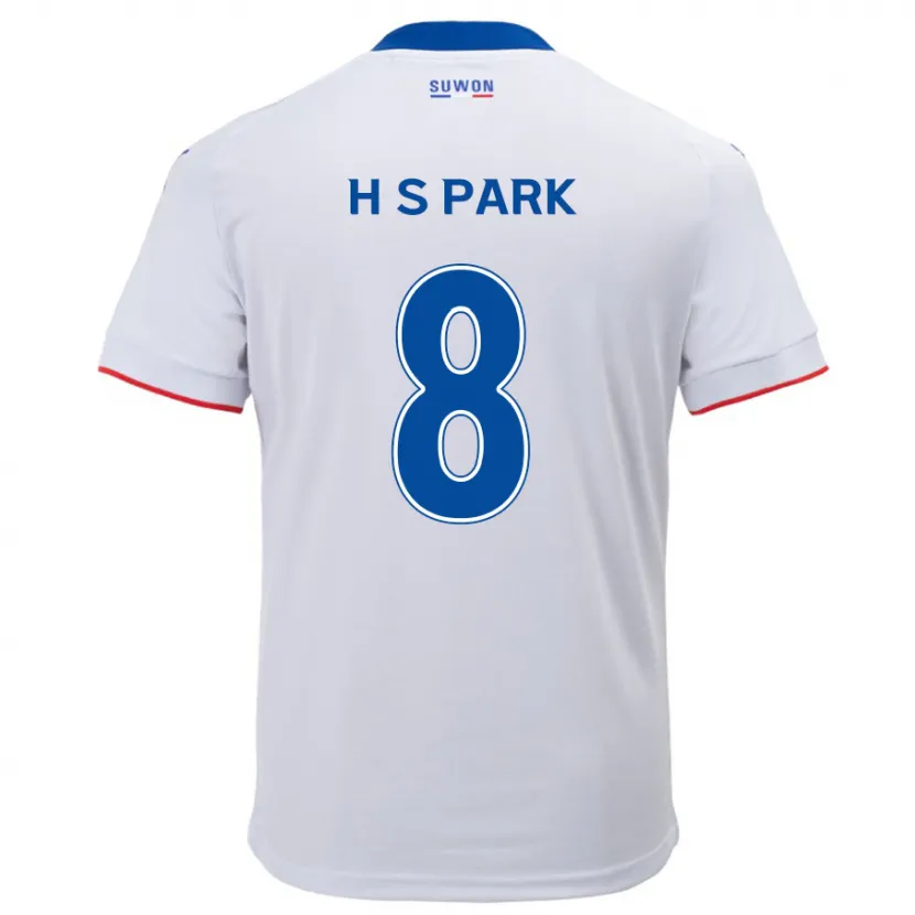 Danxen Dětské Sang-Hyeok Park #8 Bílá Modrá Daleko Hráčské Dresy 2024/25 Dres