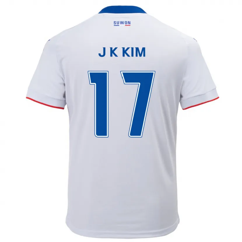 Danxen Dětské Kyeong-Jung Kim #17 Bílá Modrá Daleko Hráčské Dresy 2024/25 Dres