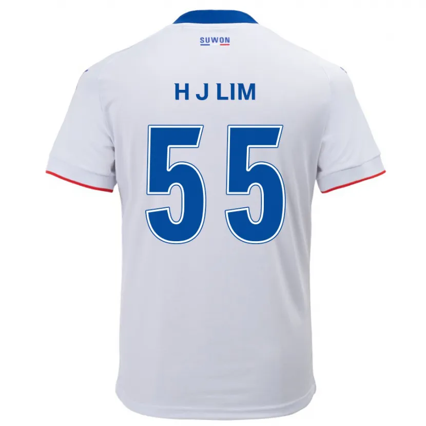 Danxen Dětské Ji-Hoon Lim #55 Bílá Modrá Daleko Hráčské Dresy 2024/25 Dres