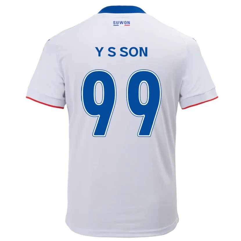 Danxen Dětské Suk-Yong Son #99 Bílá Modrá Daleko Hráčské Dresy 2024/25 Dres