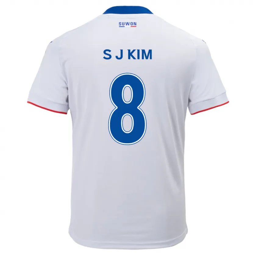 Danxen Dětské Ji-Sung Kim #8 Bílá Modrá Daleko Hráčské Dresy 2024/25 Dres