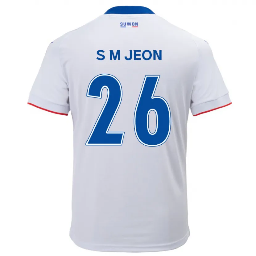 Danxen Dětské Min-Seung Jeon #26 Bílá Modrá Daleko Hráčské Dresy 2024/25 Dres