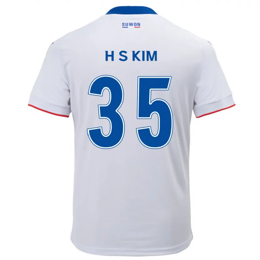 Danxen Dětské Seung-Hyun Kim #35 Bílá Modrá Daleko Hráčské Dresy 2024/25 Dres