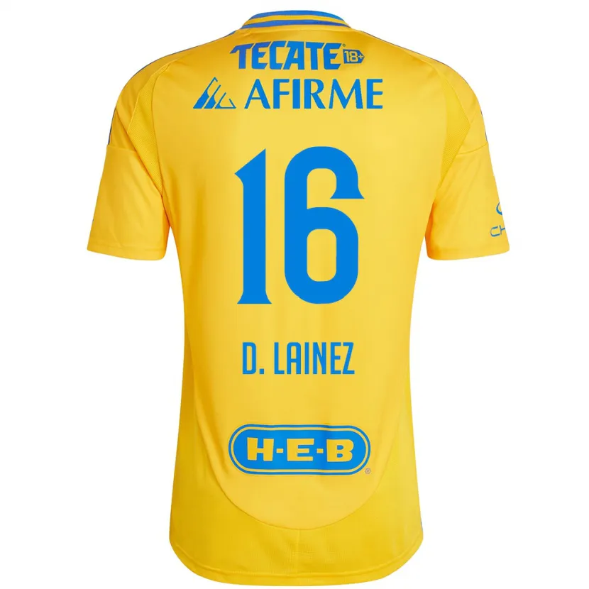 Danxen Pánské Diego Lainez #16 Zlatožlutá Domů Hráčské Dresy 2024/25 Dres