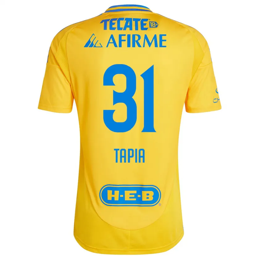 Danxen Pánské Fernando Tapia #31 Zlatožlutá Domů Hráčské Dresy 2024/25 Dres