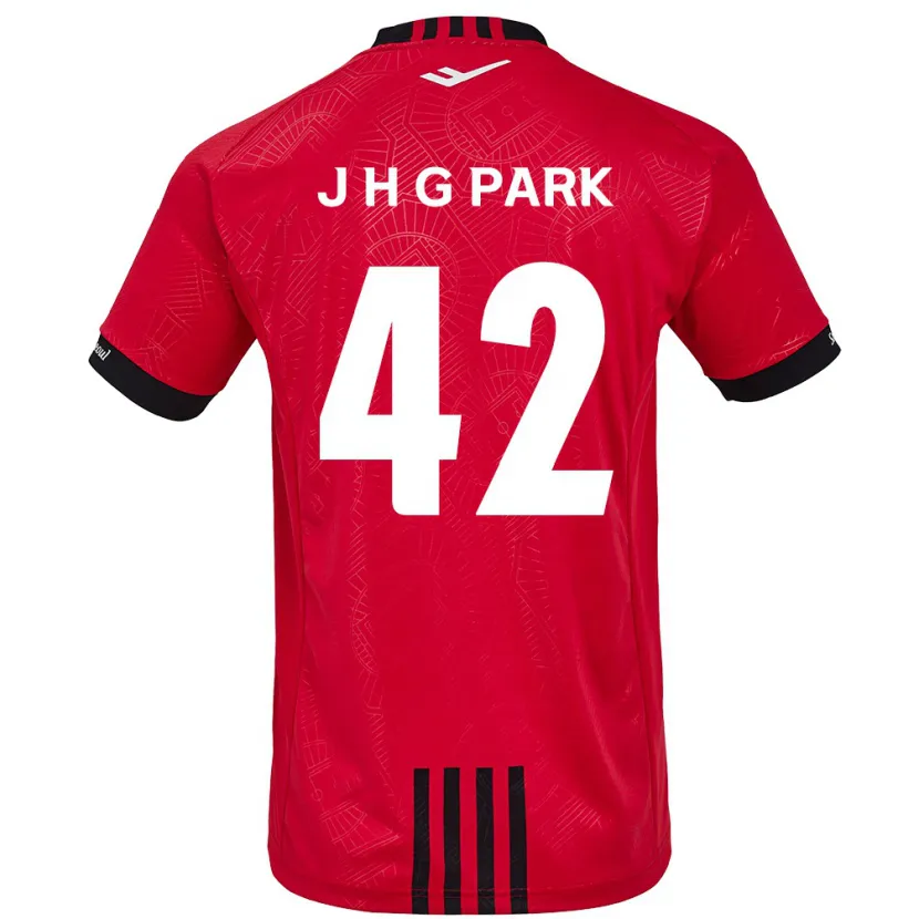 Danxen Pánské Jang Han-Gyeol Park #42 Červená Černá Domů Hráčské Dresy 2024/25 Dres