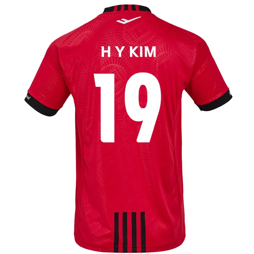 Danxen Pánské Yong-Hyuk Kim #19 Červená Černá Domů Hráčské Dresy 2024/25 Dres