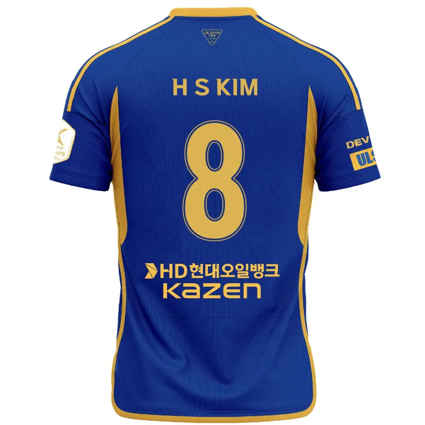 Danxen Pánské Seung-Hyun Kim #8 Modrá Žlutá Domů Hráčské Dresy 2024/25 Dres