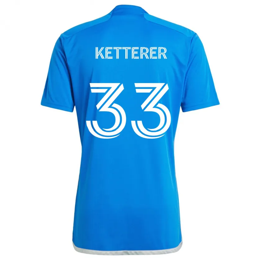 Danxen Pánské Logan Ketterer #33 Modrá Bílá Domů Hráčské Dresy 2024/25 Dres