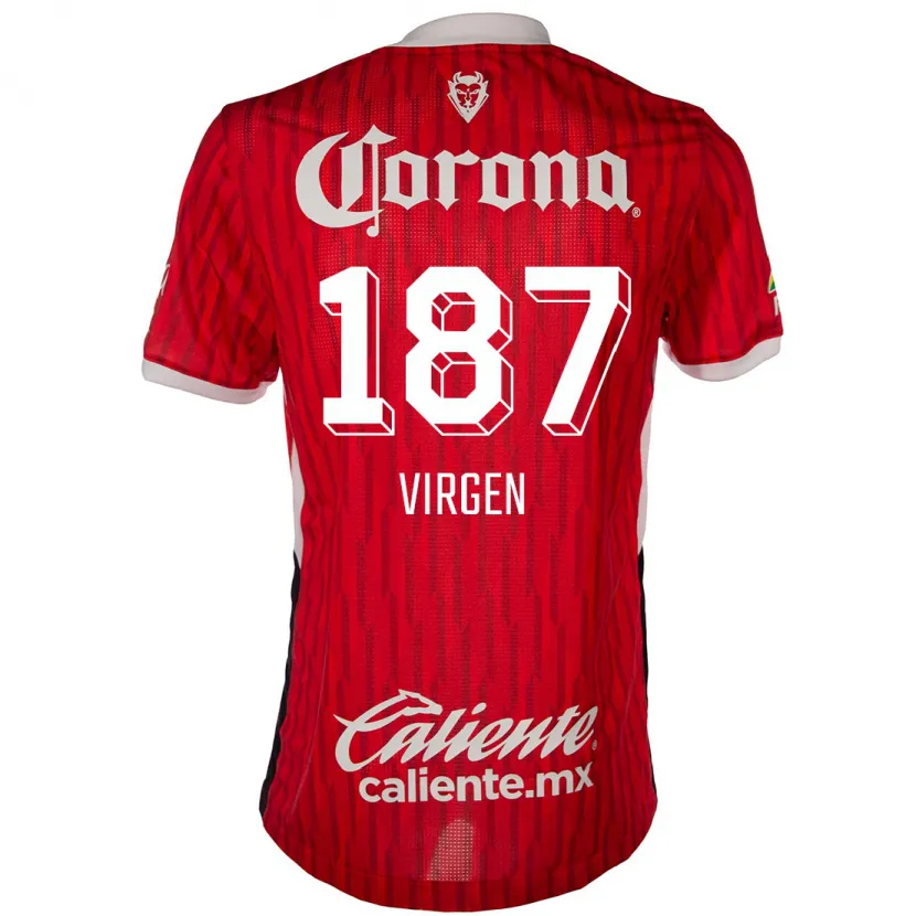 Danxen Pánské Oswaldo Virgen #187 Červená Bílá Domů Hráčské Dresy 2024/25 Dres