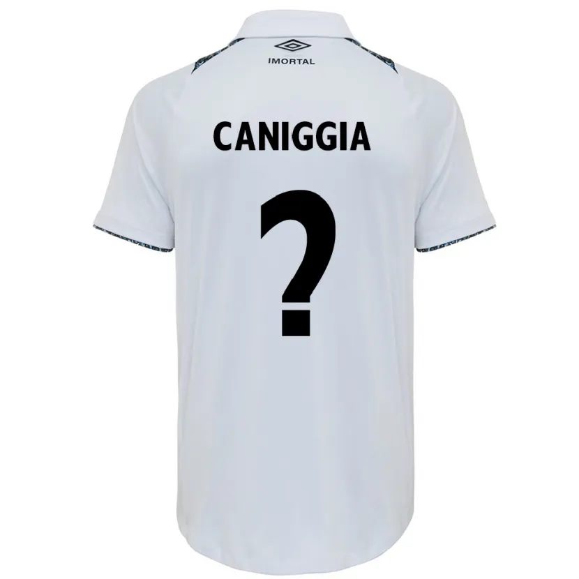 Danxen Pánské Lucas Caniggia #0 Bílá Modrá Daleko Hráčské Dresy 2024/25 Dres