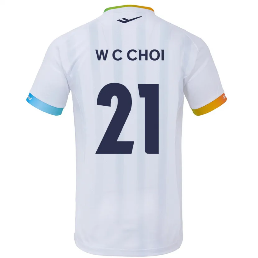 Danxen Pánské Cheol-Won Choi #21 Bílá Modrá Daleko Hráčské Dresy 2024/25 Dres