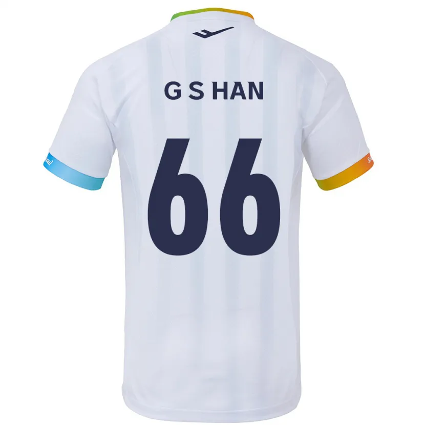 Danxen Pánské Seung-Gyu Han #66 Bílá Modrá Daleko Hráčské Dresy 2024/25 Dres