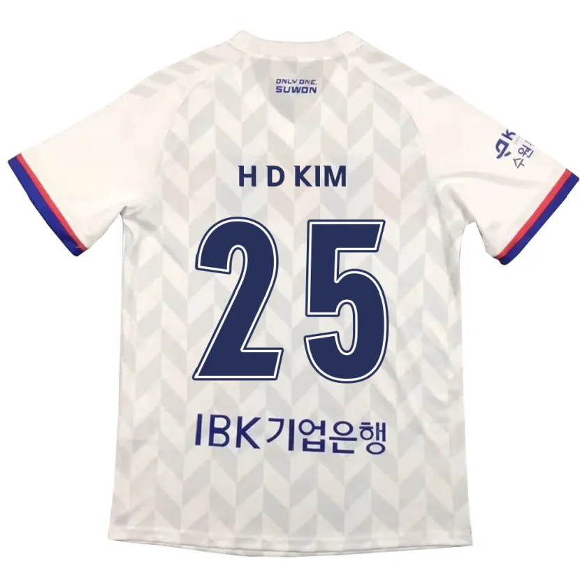 Danxen Pánské Dae-Hyun Kim #25 Bílá Modrá Daleko Hráčské Dresy 2024/25 Dres