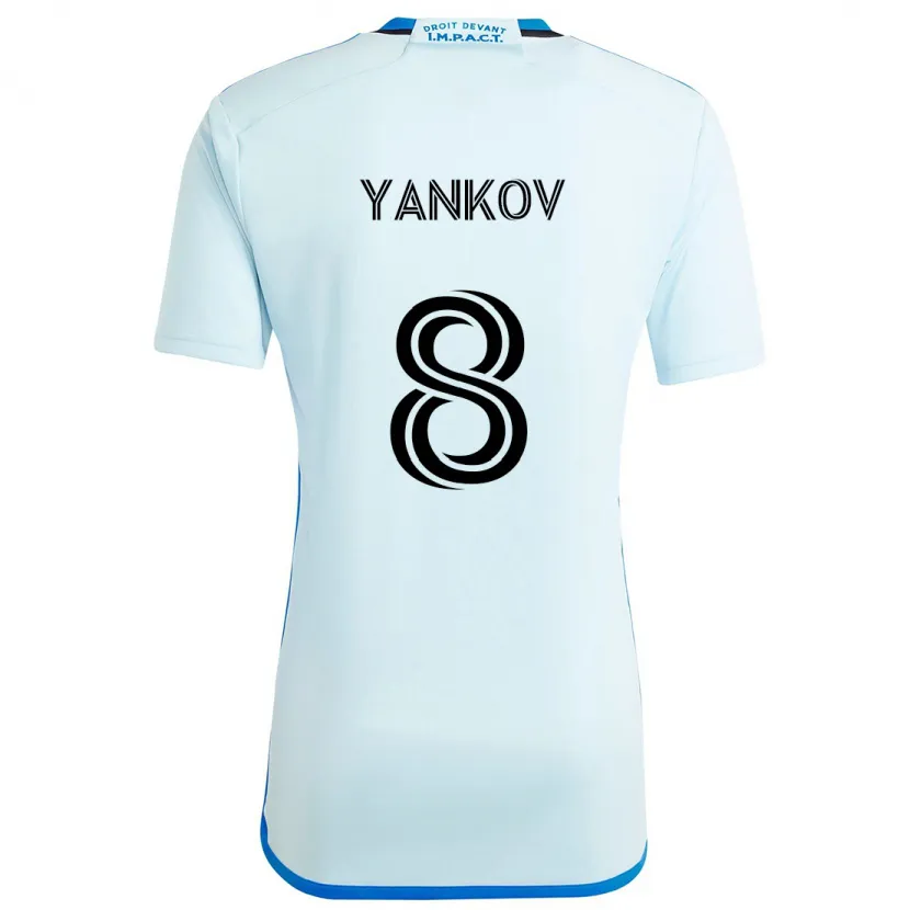 Danxen Pánské Dominik Yankov #8 Ledová Modř Daleko Hráčské Dresy 2024/25 Dres