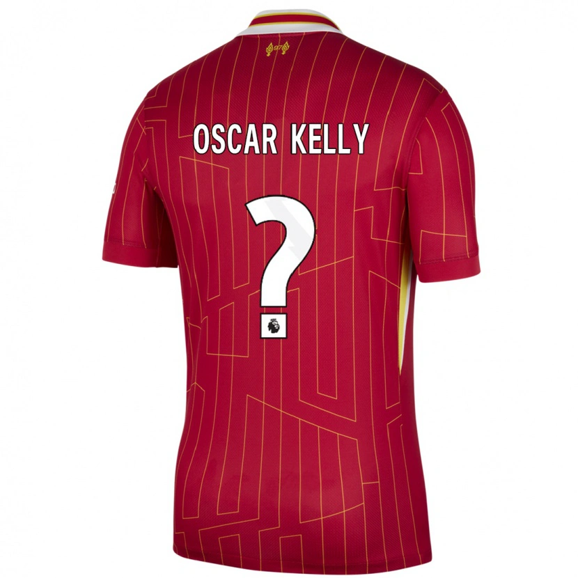 Danxen Dětské Oscar Kelly #0 Červená Žlutá Bílá Domů Hráčské Dresy 2024/25 Dres