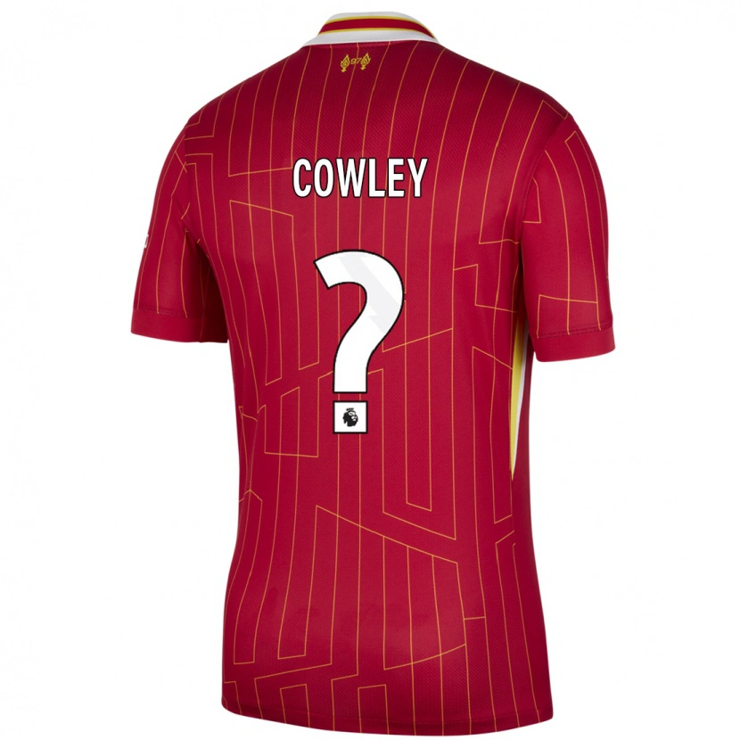 Danxen Dětské Ryan Cowley #0 Červená Žlutá Bílá Domů Hráčské Dresy 2024/25 Dres