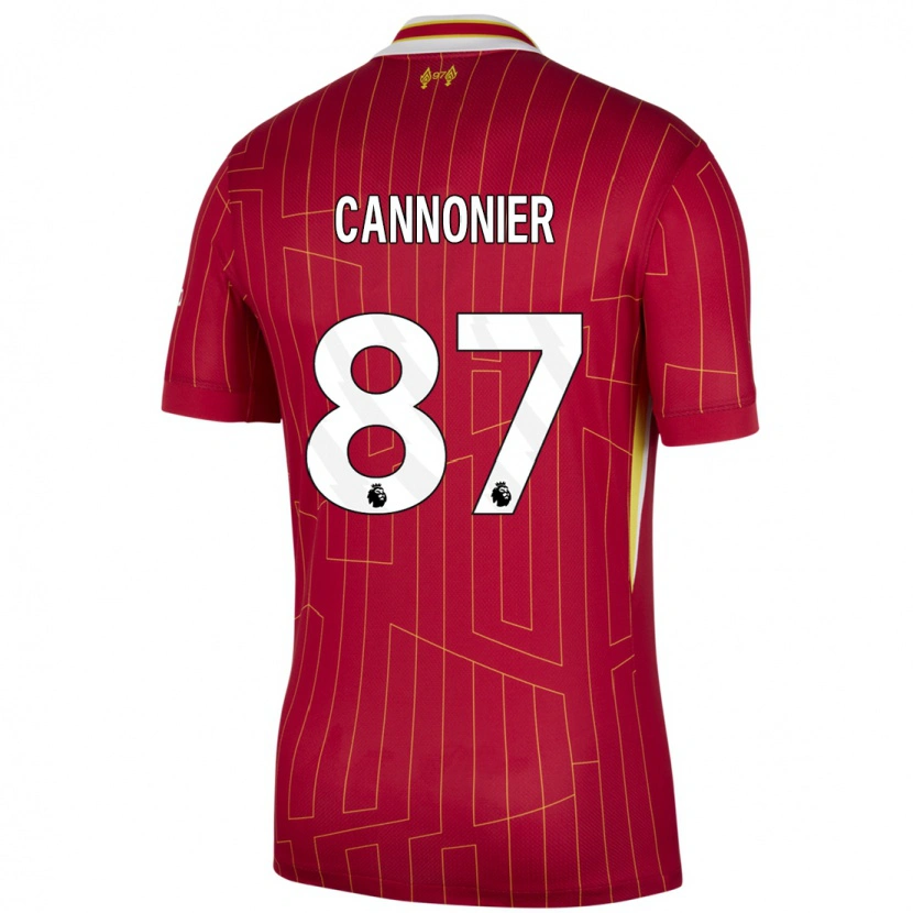 Danxen Dětské Oakley Cannonier #87 Červená Žlutá Bílá Domů Hráčské Dresy 2024/25 Dres