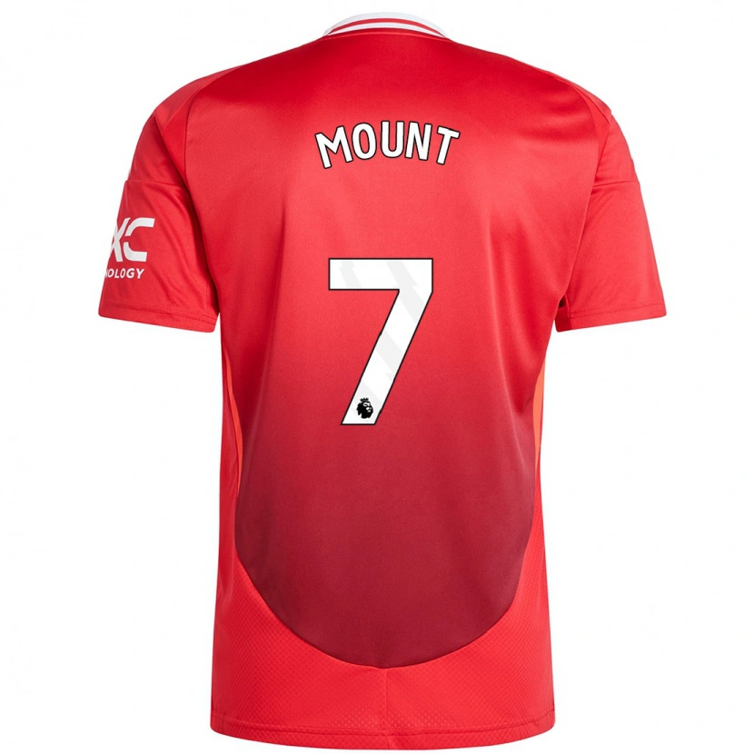 Danxen Dětské Mason Mount #7 Jasně Červená Domů Hráčské Dresy 2024/25 Dres