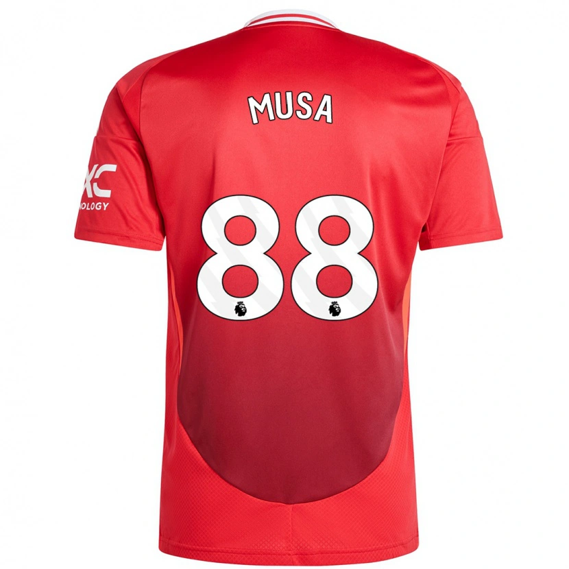 Danxen Dětské Victor Musa #88 Jasně Červená Domů Hráčské Dresy 2024/25 Dres