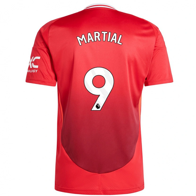 Danxen Dětské Anthony Martial #9 Jasně Červená Domů Hráčské Dresy 2024/25 Dres