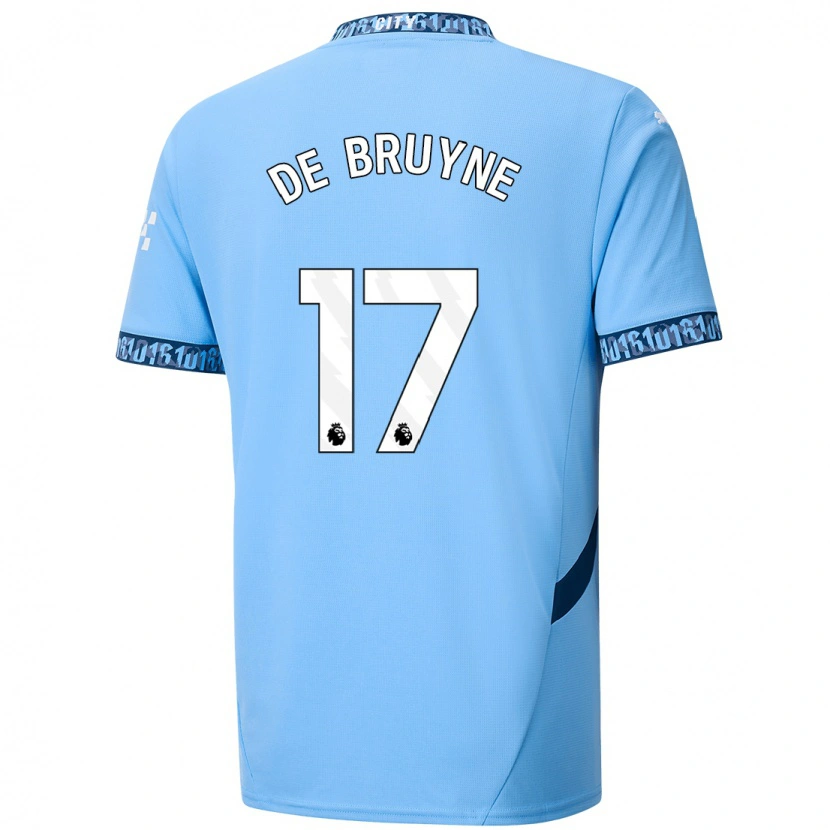 Danxen Dětské Kevin De Bruyne #17 Námořnická Modř Domů Hráčské Dresy 2024/25 Dres