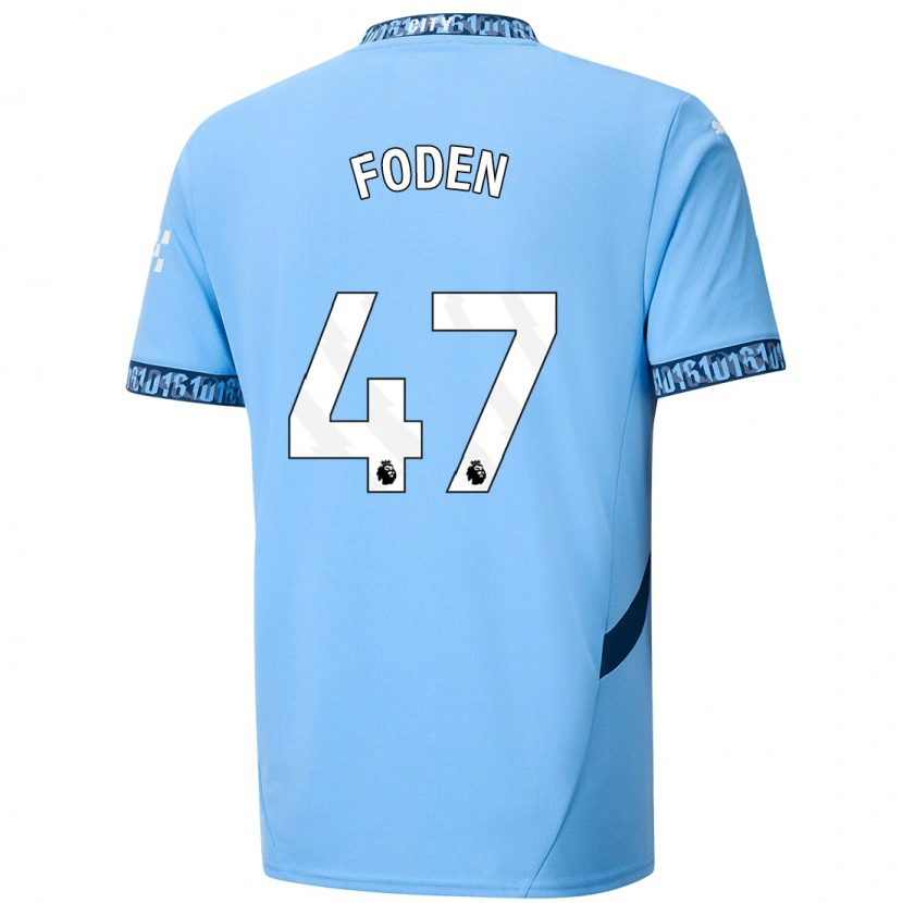 Danxen Dětské Phil Foden #47 Námořnická Modř Domů Hráčské Dresy 2024/25 Dres