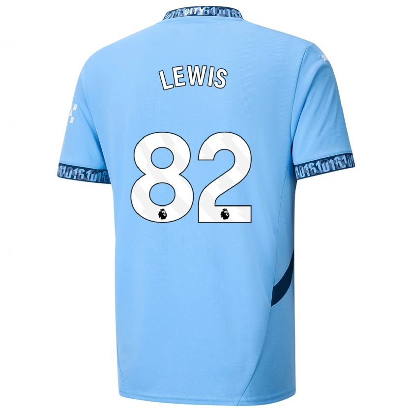 Danxen Dětské Rico Lewis #82 Námořnická Modř Domů Hráčské Dresy 2024/25 Dres