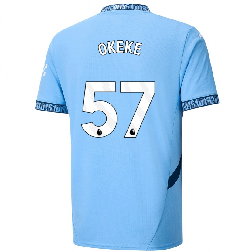 Danxen Dětské Michael Okeke #57 Námořnická Modř Domů Hráčské Dresy 2024/25 Dres