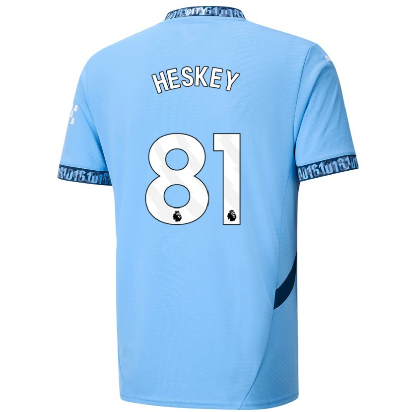 Danxen Dětské Jaden Heskey #81 Námořnická Modř Domů Hráčské Dresy 2024/25 Dres