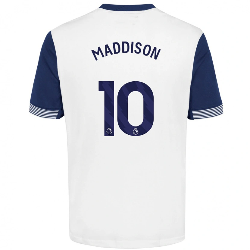 Danxen Dětské James Maddison #10 Bílá Modrá Domů Hráčské Dresy 2024/25 Dres