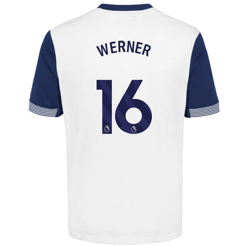 Danxen Dětské Timo Werner #16 Bílá Modrá Domů Hráčské Dresy 2024/25 Dres