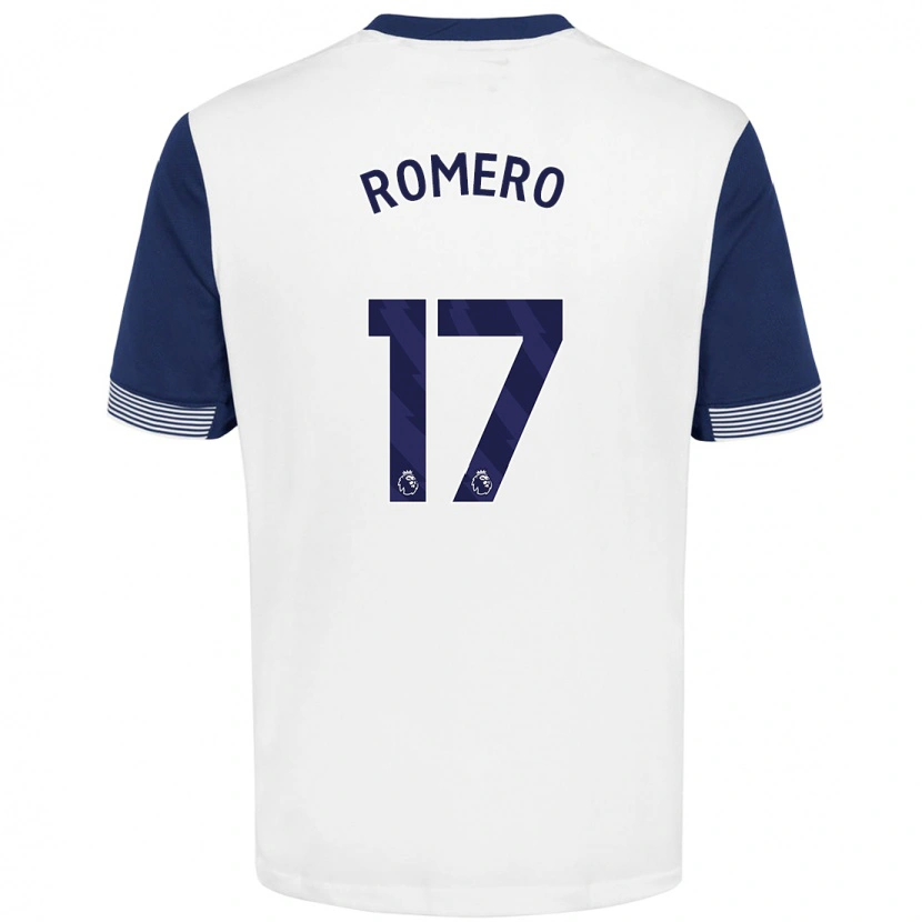 Danxen Dětské Cristian Romero #17 Bílá Modrá Domů Hráčské Dresy 2024/25 Dres