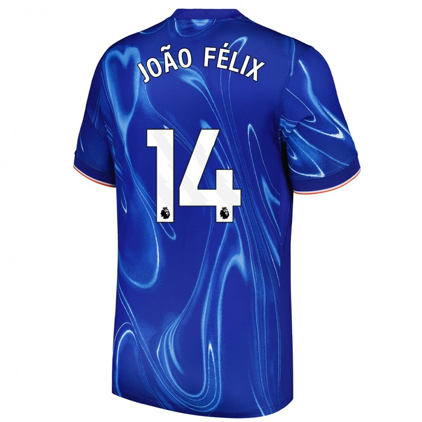 Danxen Dětské João Félix #14 Modrá Bílá Domů Hráčské Dresy 2024/25 Dres