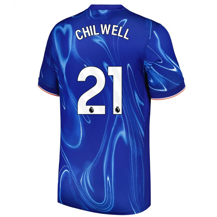 Danxen Dětské Ben Chilwell #21 Modrá Bílá Domů Hráčské Dresy 2024/25 Dres