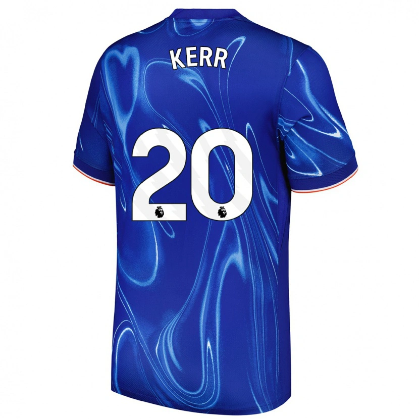 Danxen Dětské Sam Kerr #20 Modrá Bílá Domů Hráčské Dresy 2024/25 Dres