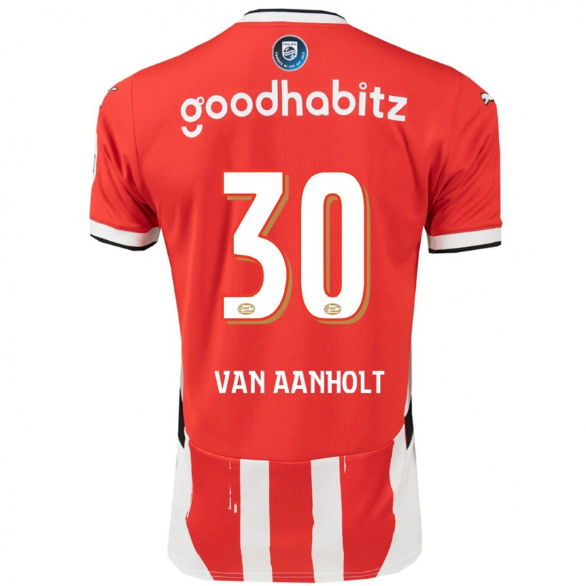 Danxen Dětské Patrick Van Aanholt #30 Červená Bílá Domů Hráčské Dresy 2024/25 Dres