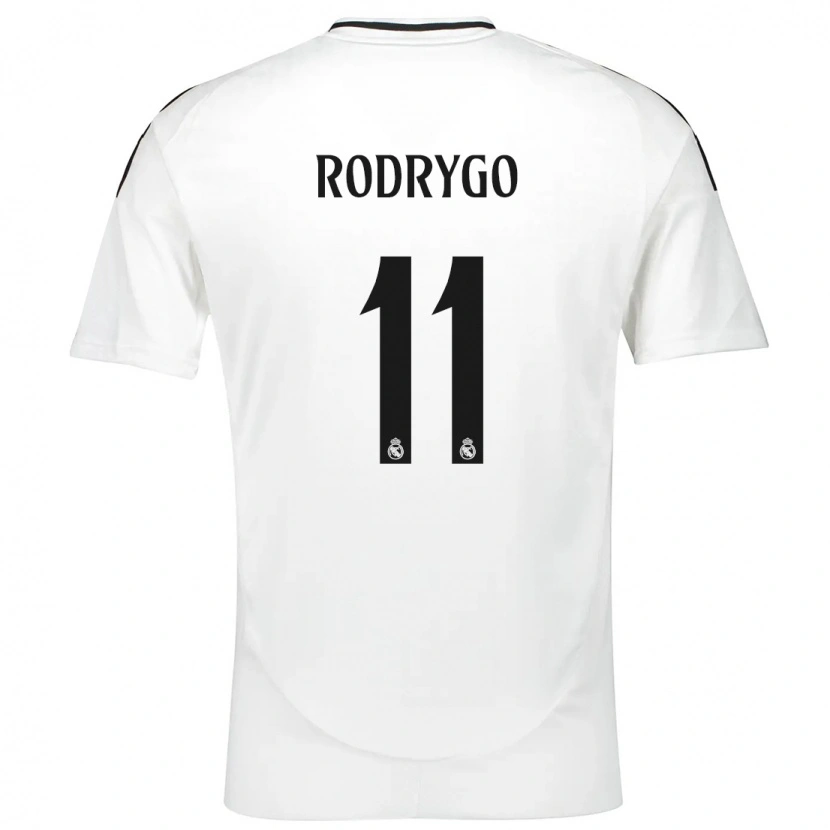 Danxen Dětské Rodrygo #11 Bílý Domů Hráčské Dresy 2024/25 Dres