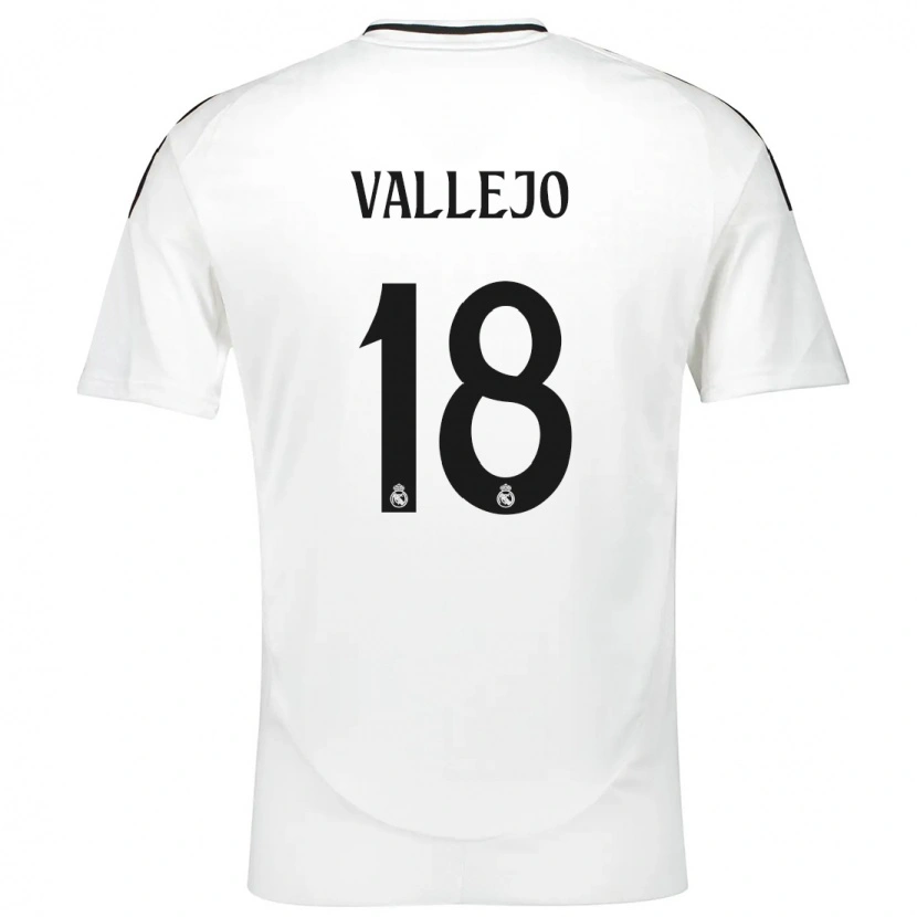 Danxen Dětské Jesús Vallejo #18 Bílý Domů Hráčské Dresy 2024/25 Dres