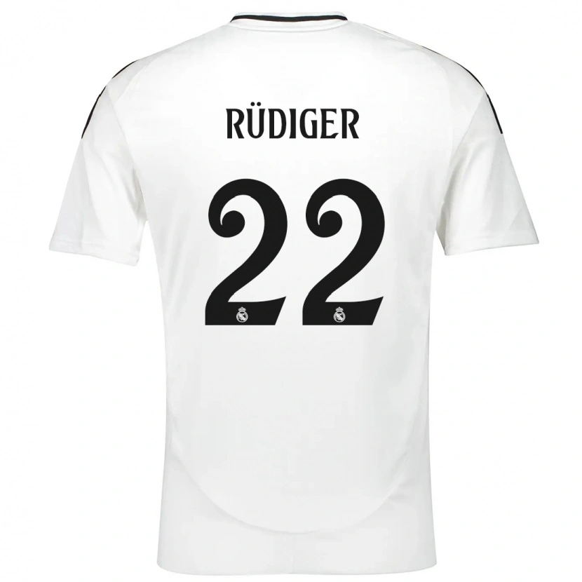 Danxen Dětské Antonio Rüdiger #22 Bílý Domů Hráčské Dresy 2024/25 Dres