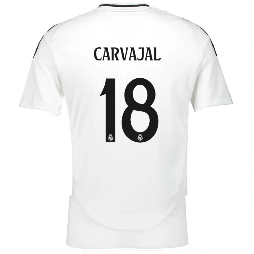 Danxen Dětské Ángel Carvajal #18 Bílý Domů Hráčské Dresy 2024/25 Dres