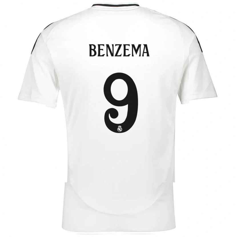 Danxen Dětské Karim Benzema #9 Bílý Domů Hráčské Dresy 2024/25 Dres